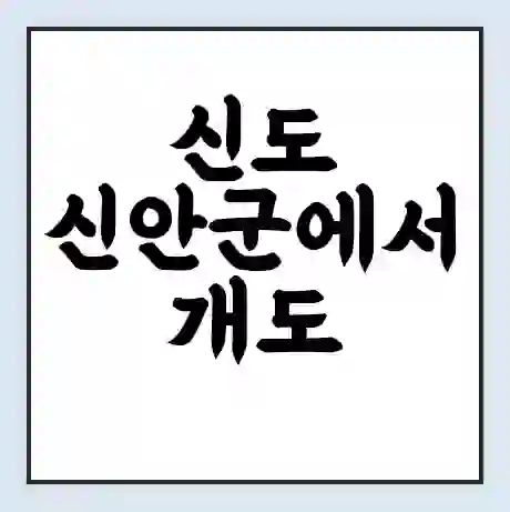 신도 신안군에서 개도 신안군 가는 배 시간표 | 배편요금 | 여객선 운항정보 | 승선권 예매