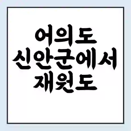 어의도 신안군에서 재원도 가는 배 시간표 | 배편요금 | 여객선 운항정보 | 승선권 예매