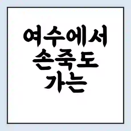 여수에서 손죽도 가는 배 시간표 | 배편요금 | 여객선 운항정보 | 승선권 예매