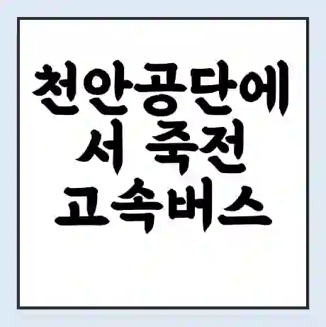 천안공단에서 죽전 고속버스 시간표 | 예매 | 예약 | 할인 받기