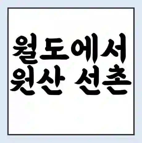 월도에서 원산 선촌 가는 배 시간표 | 배편요금 | 여객선 운항정보 | 승선권 예매