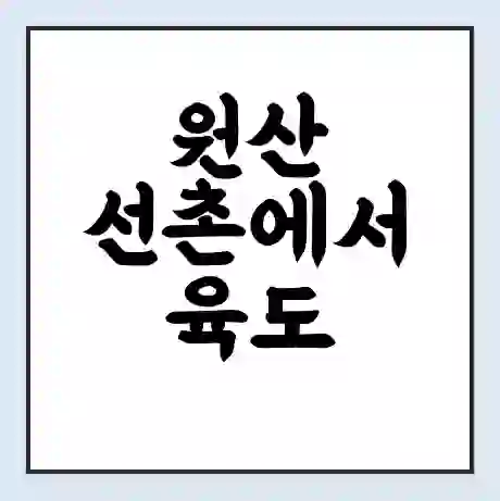 원산 선촌에서 육도 가는 배 시간표 | 배편요금 | 여객선 운항정보 | 승선권 예매
