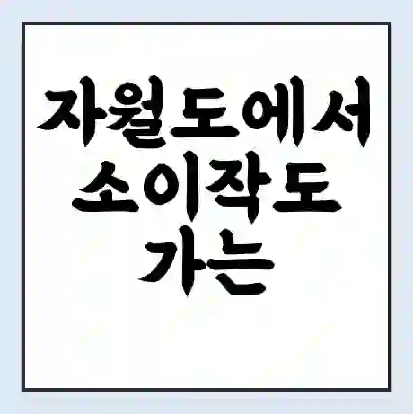 자월도에서 소이작도 가는 배 시간표 | 배편요금 | 여객선 운항정보 | 승선권 예매