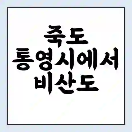 죽도 통영시에서 비산도 가는 배 시간표 | 배편요금 | 여객선 운항정보 | 승선권 예매