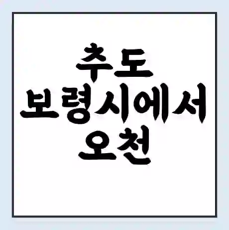 추도 보령시에서 오천 가는 배 시간표 | 배편요금 | 여객선 운항정보 | 승선권 예매