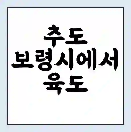 추도 보령시에서 육도 가는 배 시간표 | 배편요금 | 여객선 운항정보 | 승선권 예매