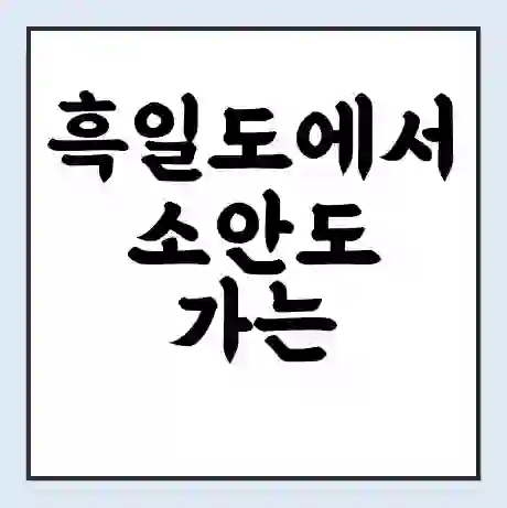 흑일도에서 소안도 가는 배 시간표 | 배편요금 | 여객선 운항정보 | 승선권 예매