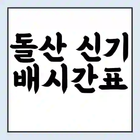 돌산 신기 배시간표 | 배요금 | 배편 시간표 | 선착장 배시간