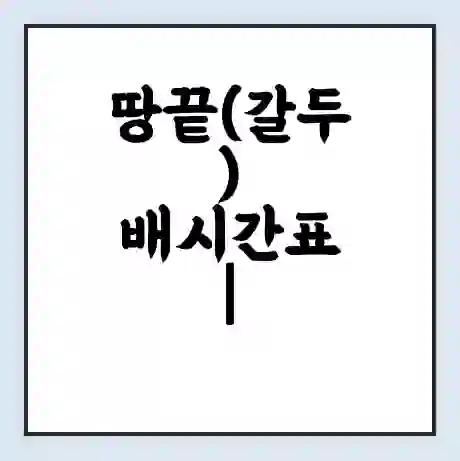 땅끝(갈두) 배시간표 | 배요금 | 배편 시간표 | 선착장 배시간