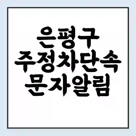 은평구 주정차단속 문자알림 서비스 신청 | 단속 조회 | 어플 | 과태료 조회