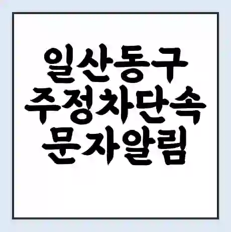 일산동구 주정차단속 문자알림 서비스 신청 | 단속 조회 | 어플 | 과태료 조회