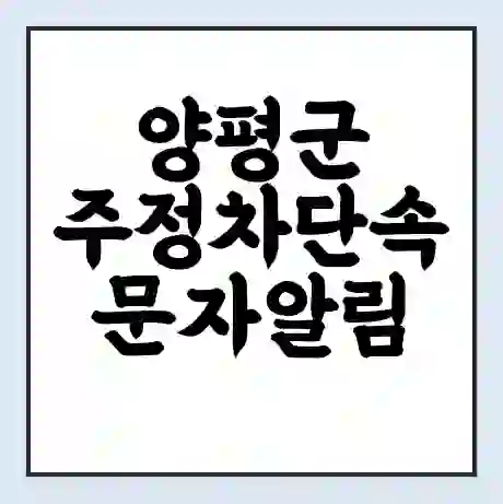 양평군 주정차단속 문자알림 서비스 신청 | 단속 조회 | 어플 | 과태료 조회