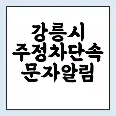 강릉시 주정차단속 문자알림 서비스 신청 | 단속 조회 | 어플 | 과태료 조회