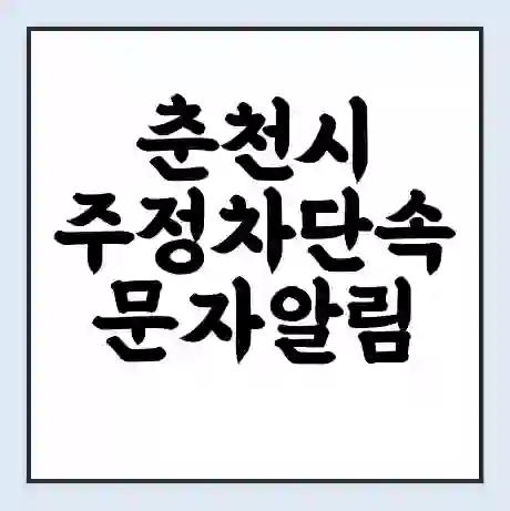 춘천시 주정차단속 문자알림 서비스 신청 | 단속 조회 | 어플 | 과태료 조회