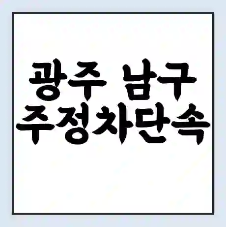 광주 남구 주정차단속 문자알림 서비스 신청 | 단속 조회 | 어플 | 과태료 조회