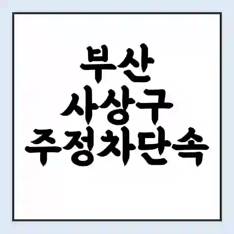 부산 사상구 주정차단속 문자알림 서비스 신청 | 단속 조회 | 어플 | 과태료 조회