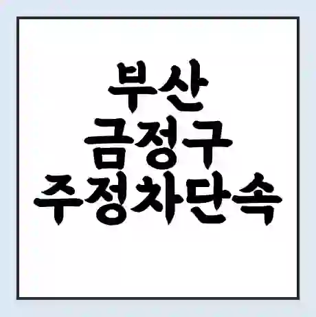 부산 금정구 주정차단속 문자알림 서비스 신청 | 단속 조회 | 어플 | 과태료 조회