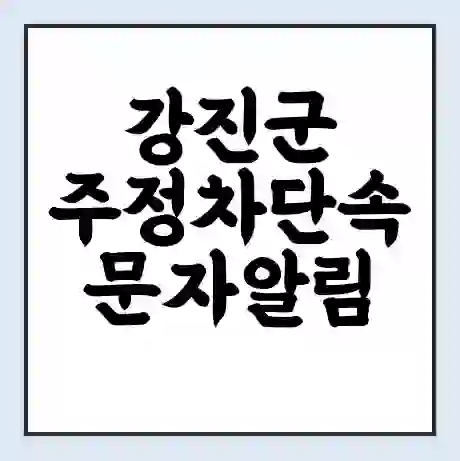 강진군 주정차단속 문자알림 서비스 신청 | 단속 조회 | 어플 | 과태료 조회