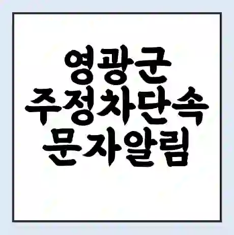 영광군 주정차단속 문자알림 서비스 신청 | 단속 조회 | 어플 | 과태료 조회
