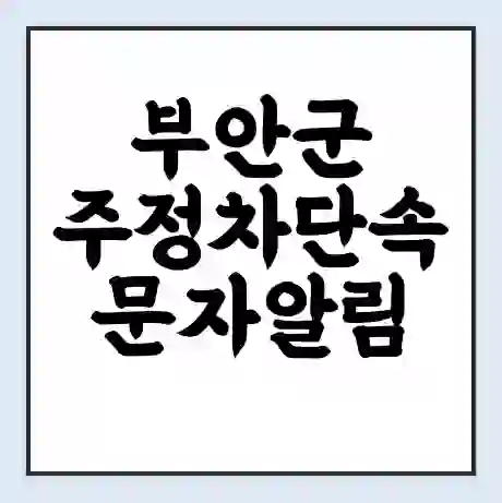 부안군 주정차단속 문자알림 서비스 신청 | 단속 조회 | 어플 | 과태료 조회
