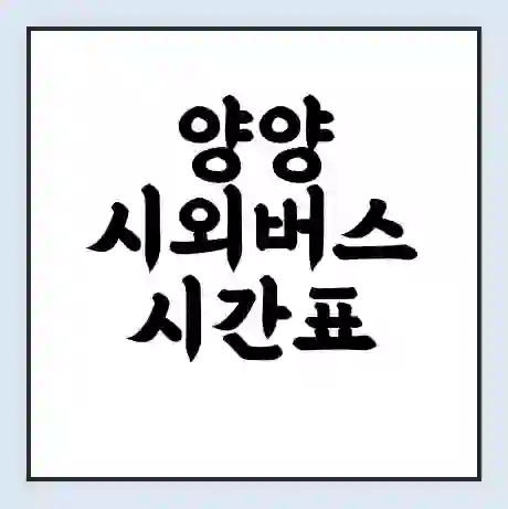 양양 시외버스 시간표 | 요금 | 예매 예약 방법 | 터미널 운행 노선