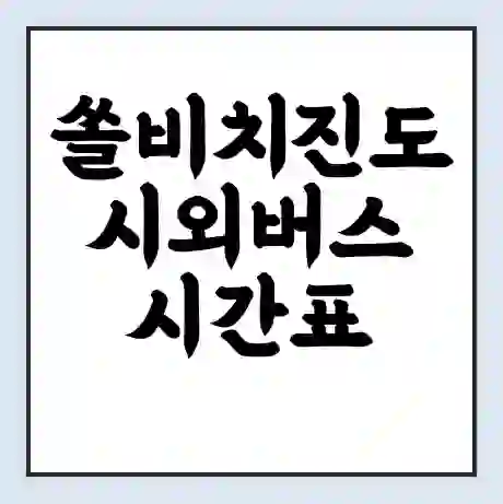 쏠비치진도 시외버스 시간표 | 요금 | 예매 예약 방법 | 터미널 운행 노선