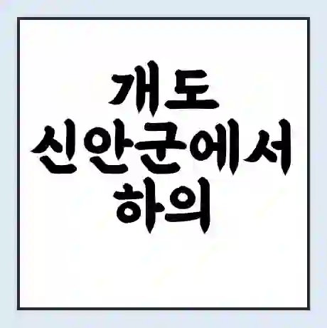 개도 신안군에서 하의 당두 가는 배 시간표 | 배편요금 | 여객선 운항정보 | 승선권 예매