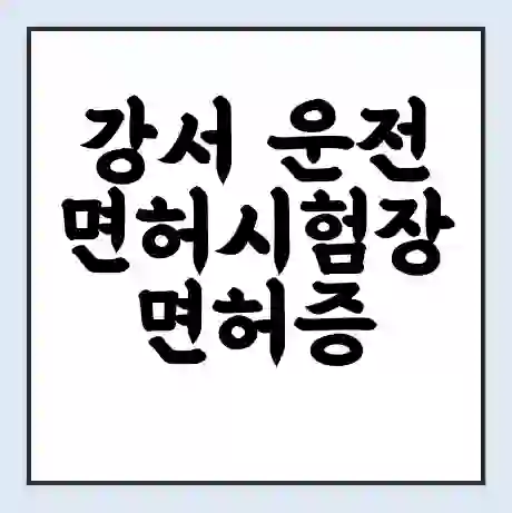 강서 운전면허시험장 면허증 갱신 재발급 | 업무 운영 시간 토요일 | 전화번호