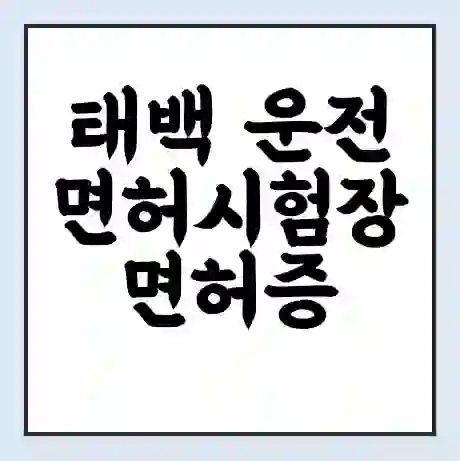태백 운전면허시험장 면허증 갱신 재발급 | 업무 운영 시간 토요일 | 전화번호