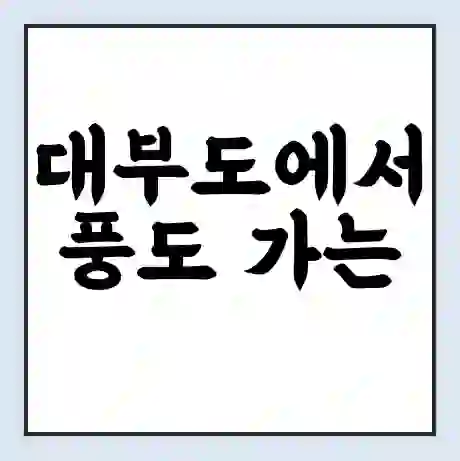 대부도에서 풍도 가는 배 시간표 | 배편요금 | 여객선 운항정보 | 승선권 예매