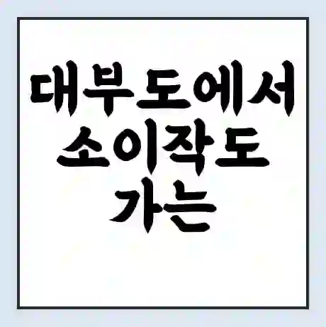 대부도에서 소이작도 가는 배 시간표 | 배편요금 | 여객선 운항정보 | 승선권 예매