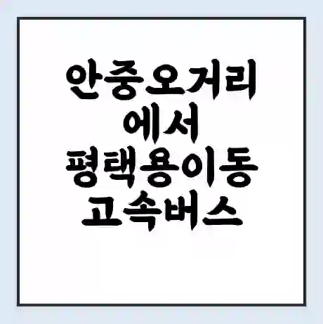 안중오거리에서 평택용이동 고속버스 시간표 | 예매 | 예약 | 할인 받기