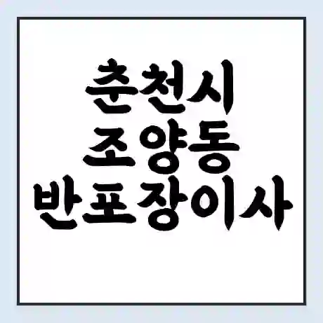 춘천시 조양동 반포장이사 비용 견적 | 준비 | 짐싸기 체크리스트 | 무료 비교견적 | 포장이사 차이