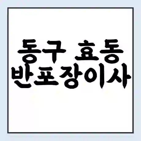동구 효동 반포장이사 비용 견적 | 준비 | 짐싸기 체크리스트 | 무료 비교견적 | 포장이사 차이