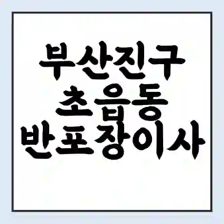 부산진구 초읍동 반포장이사 비용 견적 | 준비 | 짐싸기 체크리스트 | 무료 비교견적 | 포장이사 차이