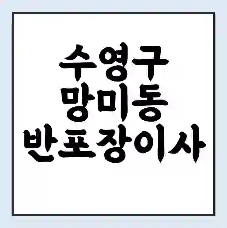 수영구 망미동 반포장이사 비용 견적 | 준비 | 짐싸기 체크리스트 | 무료 비교견적 | 포장이사 차이