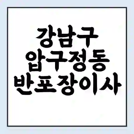 강남구 압구정동 반포장이사 비용 견적 | 준비 | 짐싸기 체크리스트 | 무료 비교견적 | 포장이사 차이